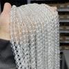 5A Natural Rock Quartz Beads Round Loose Spacer White Crystal 4 6 8 10 12MM Pick Size For Jewelry Making Bracelet Necklace