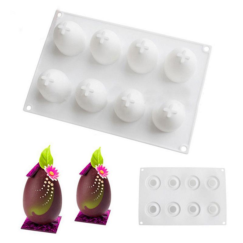Buy 8Cavity Easter Egg Cake Mold Chocolate Decorated Silicone Baking