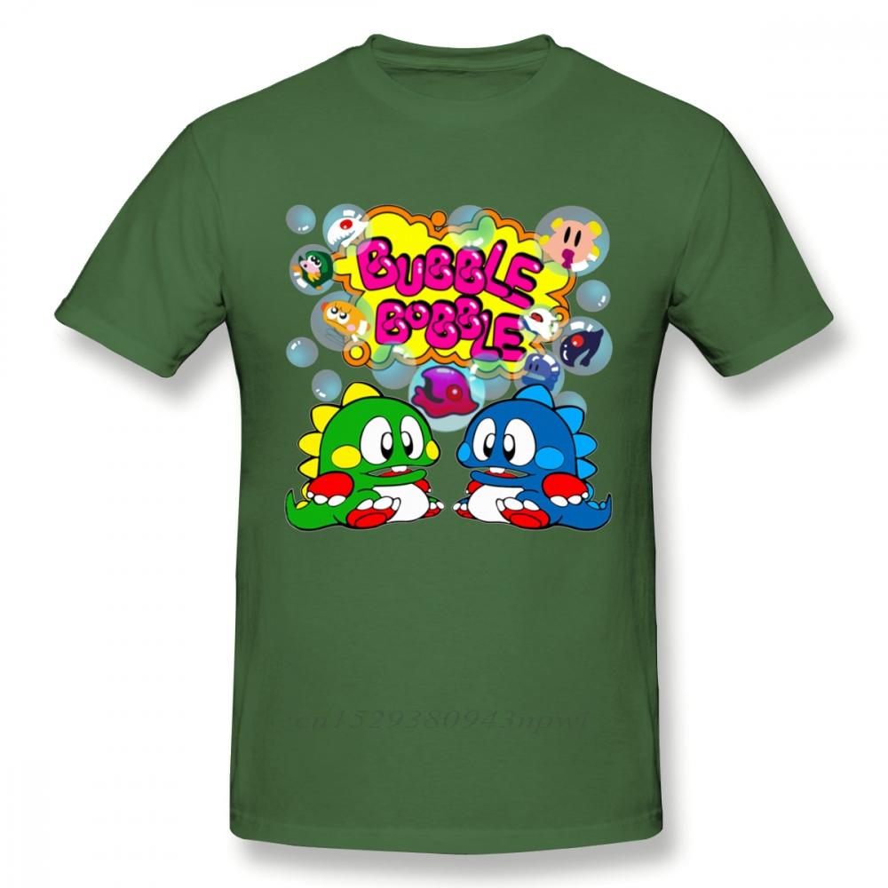 Bubble Bobble Retro  Console Game Tshirt Men New Custom Old School Game T Shirt Organic Cotton Plus Size Tee Camiseta