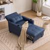 3-in-1 Pull-Out Single Sofa Bed – With Cup Holders and USB Port, Sofa Lounger, Sleeper Chair, Armchair, Perfect for Small Spaces