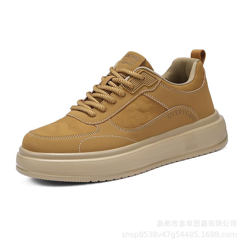 Low-top thick-soled light luxury comfortable casual shoes light leather casual board shoes