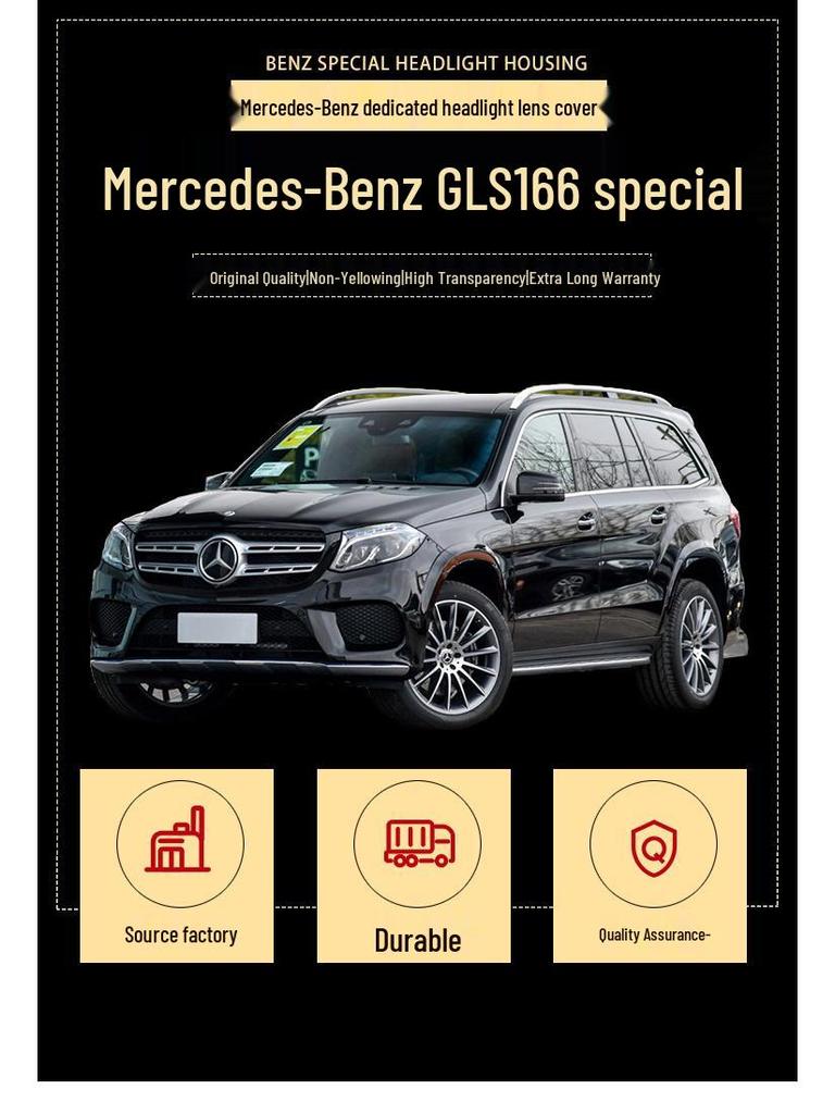 Compatible Rear Lampshade for Mercedes-Benz GLS 2015-2019 X166/GLS450/GLS350 Models