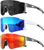 3 Pack Polarized Sunglasses For Men Women Sports Mens Sunglasses With Uv Protection For Baseball Cycling Running