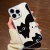 Fun Cat Compatible iPhone Protective Case: 15/16 iPhone, 11/12/13/14 Pro Max Transparent Phone Case