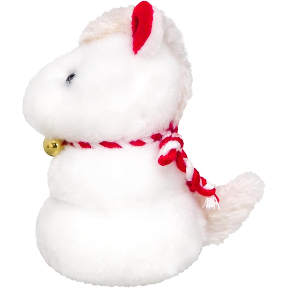 Sanei Boeki 2026 Year of the Horse Plush Toy White 7x6.5x10cm Soft Stuffed Animal