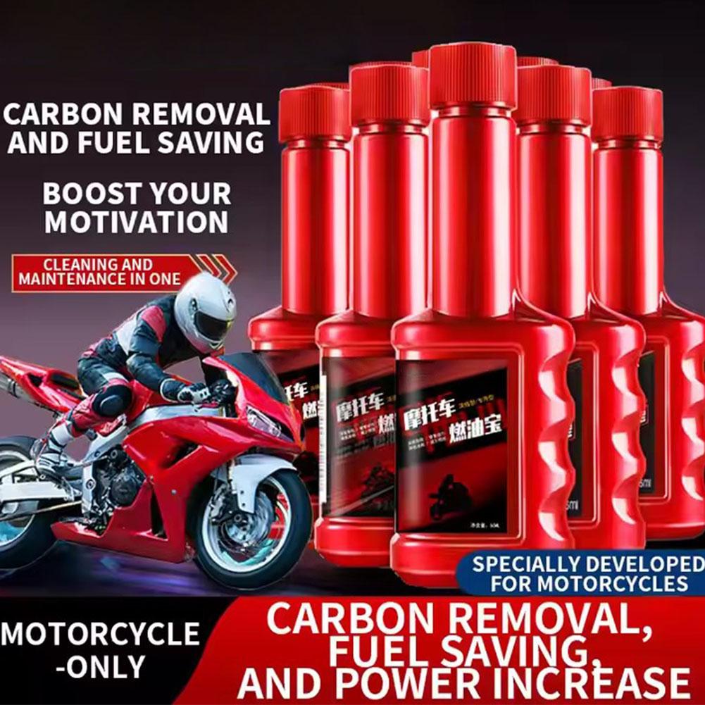 60ml Motorrad Kraftstoffzusatz Motorreinigung Reduziert Kohlenstoffablagerungen Schmiert Energiesparer Motorleistungsverbesserer
