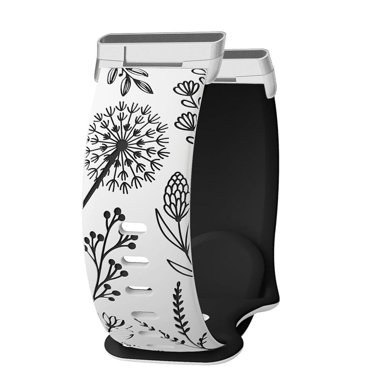 

НОВЫЙ Силиконовый Ремешок Для Fitbit Versa 4 3 Versa Lite Двухцветный Ремешок Одуванчик Для Fitbit Versa 4 3 умных часов Замена спортивного ремешка for versa 3
