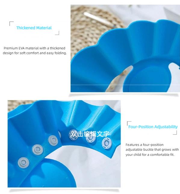 Ear-Protecting Children's Shampoo Cap Baby Shampoo Cap Girls' Infant Bathing Hat Kids' Waterproof Bath Cap Hair Washing (1 Piece)