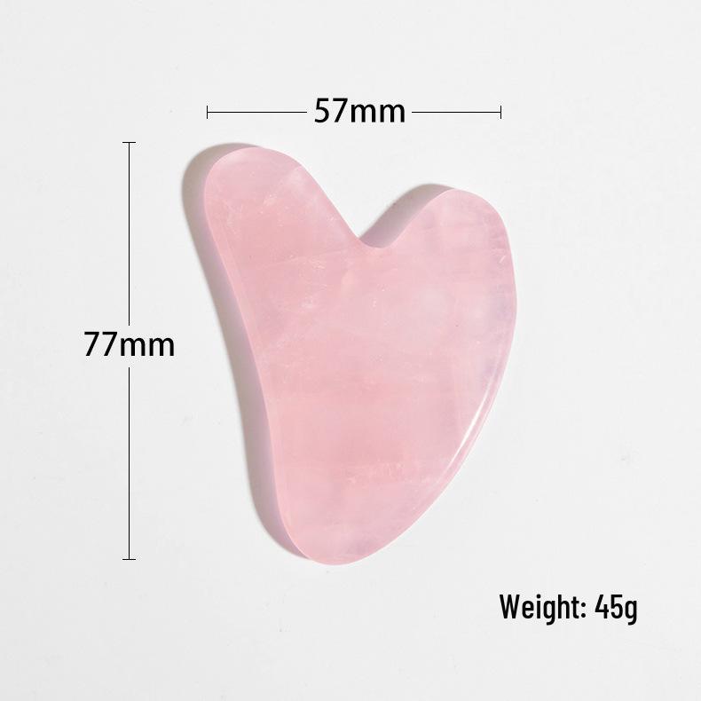 Rose Quartz Roller & Gua Sha Set with Customizable Logo - Natural Jade Face and Eye Massager