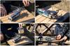 Captain Stag Single Burner Cassette Gas Stove, CB Canister, Piezoelectric Ignition, Storage Case Included, Silver, Trekker UF-0026