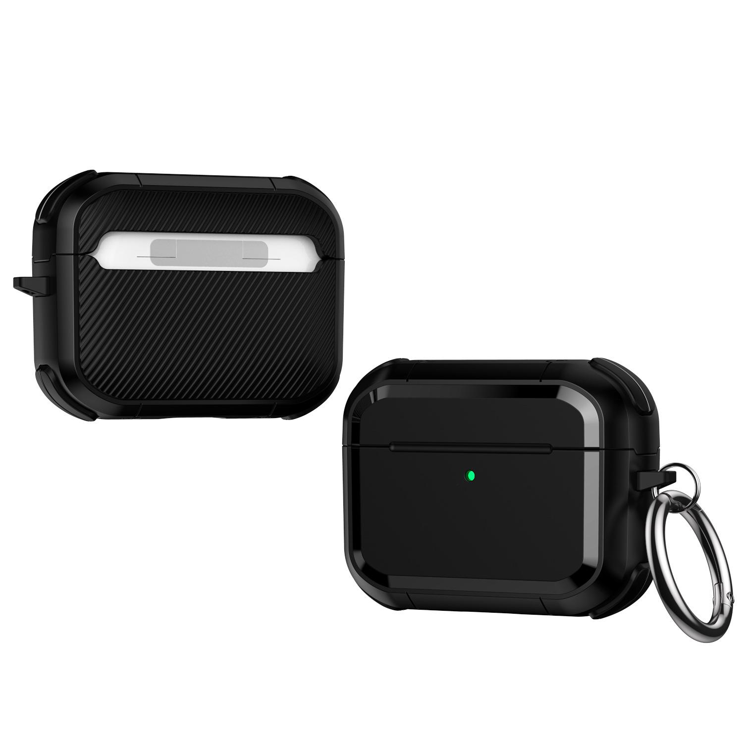 Adapted to AirPodsPro2/Pro3 armor earphone case AirPods4th generation earphone case Anti-drop second generation case Airpods pro3 чёрный