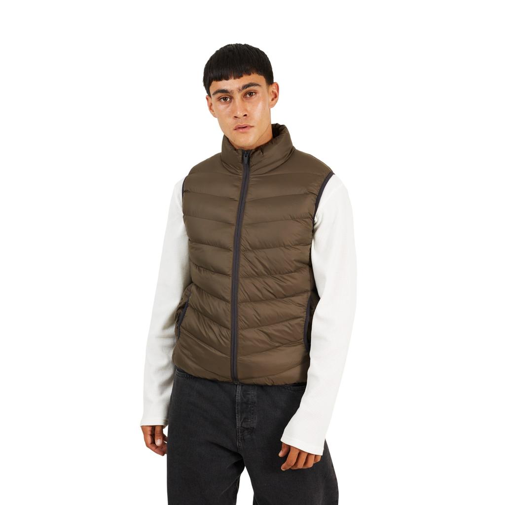 Brave Soul Mens Chevron Quilted Padded Gilet