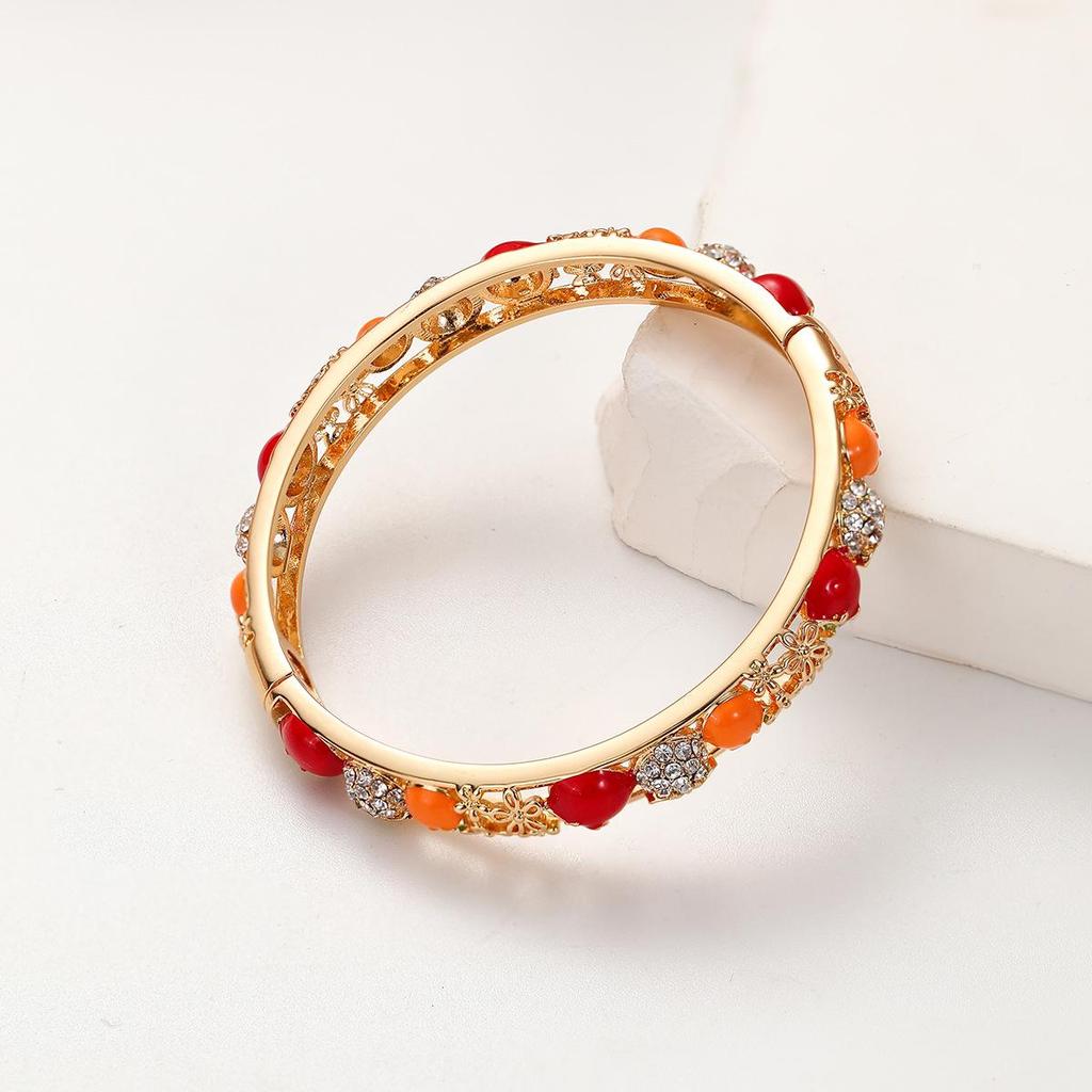 Widney Peking Cloisonné Detský Otvorený Diamantový Náramok - Darček v Národnom Štýle