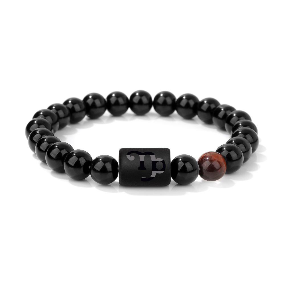 Twelve Constellations Stone Bead Bracelet: Men's Couple Style Hand Jewelry