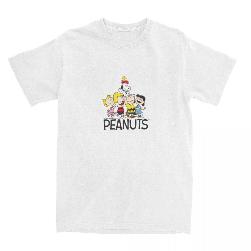 Grappige Snoopy Slaap Peanuts T-shirts Heren Dames 100% Katoen T-shirts Shirt Grote Maten Tops