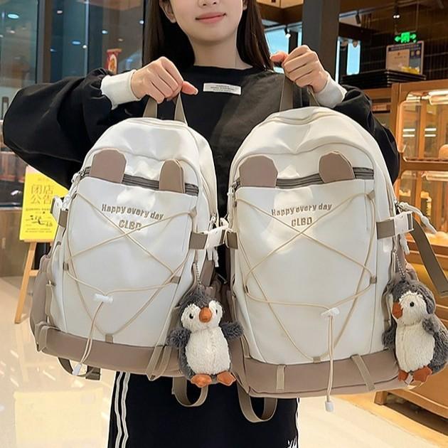 Student Bag New Male High Capacity High School Junior High School Travel Backpack Female Ins Cool Joker Backpack.