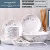 2026 Stylish 8-Piece Dinnerware Set: Plates, Bowls & Chopsticks for Student Dorms
