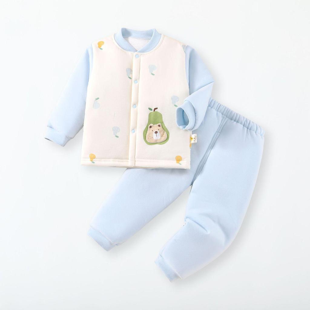 Autumn Winter Padded Baby Clothes Set for Boys & Girls - Warm Cotton Separates