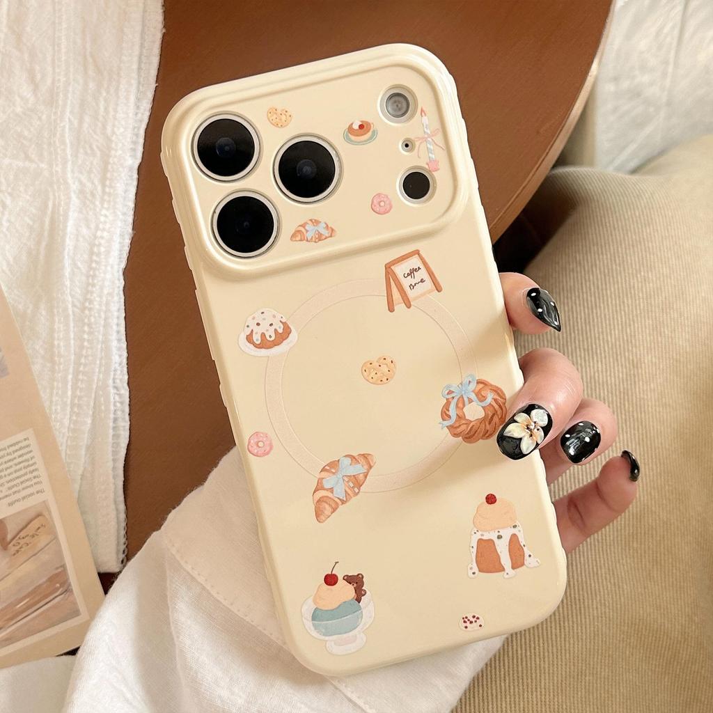 Creative Bread House Stand Phone Case for iPhone 16, iPhone 17, iPhone 17 Pro Max