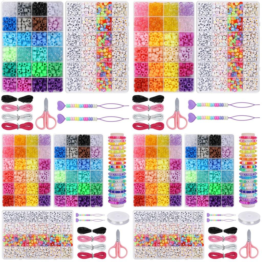 Bead Plastic Collection Kids Crafting Colorful Letters Tools Handmade Learning