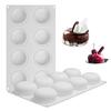 1 Pieza 8 con molde para tarta redonda plana invertida Molde para hornear DIY Molde de silicona para mousse francesa Molde de chocolate
