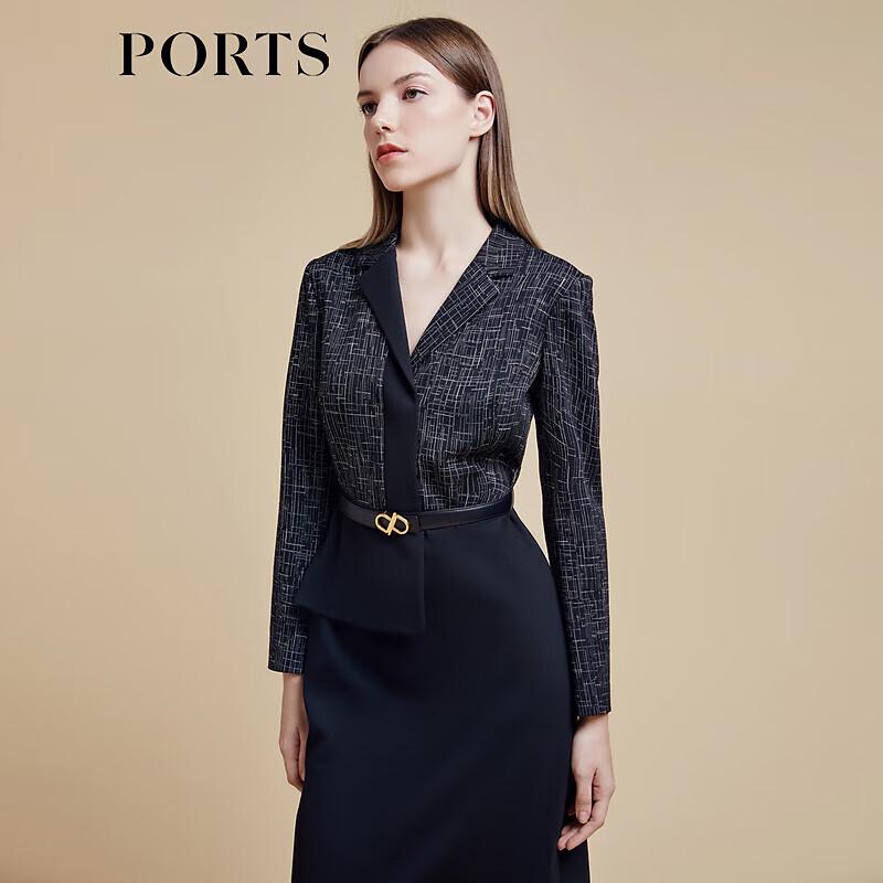 

PORTS Женское весенне-летнее платье-трансформер в полоску с лацканами XS