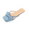 Fashion Women Flats Slippers Summer Bow Shoes Woman Fashion Slingback Sandals Designer Suede Square Toe Shoes 2025 New Dress Zapatillas