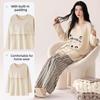 New Style Pajamas for Women in Spring and Autumn, Long Sleeved Pants, Loose Cardigans, Cartoon Home Clothes