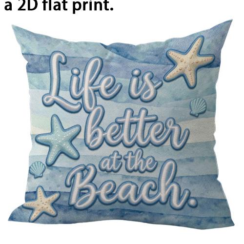 1/4pcs Life is Better at the Beach Ocean Inspired Pillow Covers Sofa bed cushion cover home bedroom decoration, 2D flat printing