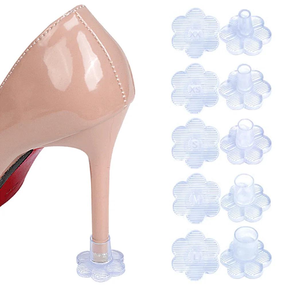 2 peças Protetores Antiderrapantes para Salto Alto Capas Protetoras para Salto Alto Redondos Rolhas Protetoras Desgastáveis Silenciosos Capa de Salto Acessório à Prova de Choque