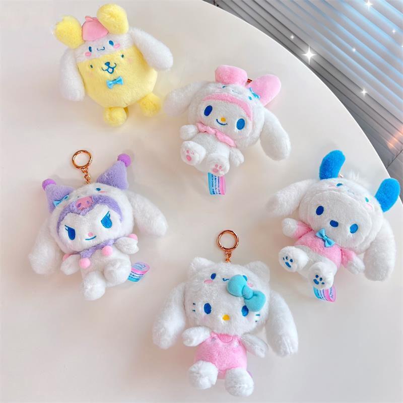 Super Blød Cinnamoroll Udklædnings Plys Nøglering Sød Og Holdbar Gave Til Enhver Lejlighed