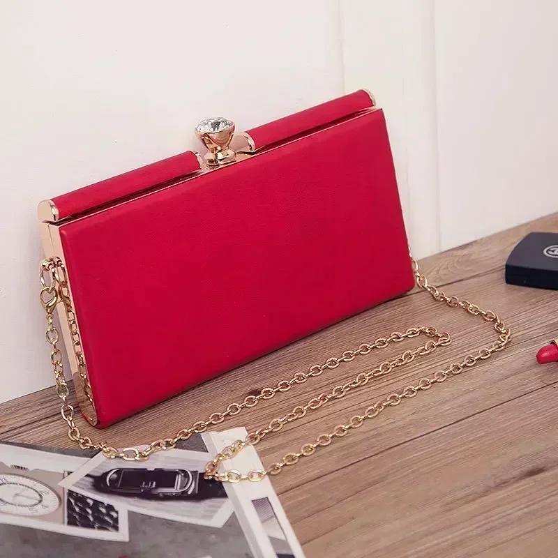 Reklamní jarní/letní nová banketní dámská taška s evropskými a americkými diamanty, módní jednoduchá diagonální