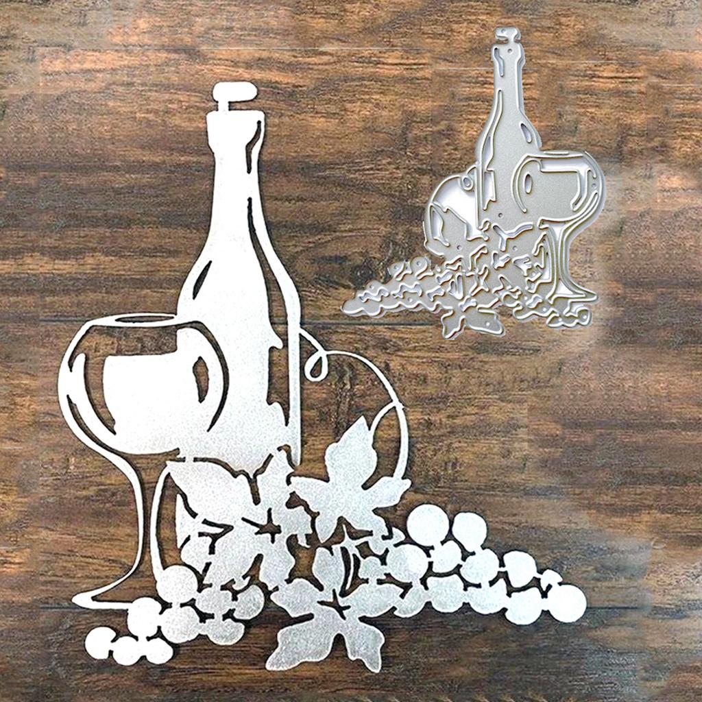 Wine Cutting Dies Wine Bottle Embossing Die Cuts Templates for Card Making Scrapbooking DIY Papercraft Album Crafts