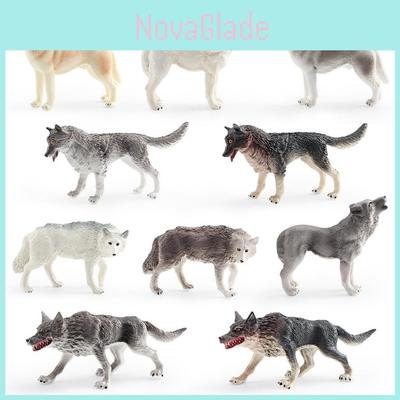 Childrens Animal Figurines Pvc Collection With Realistic Wolves And Huskies For Learning And Display