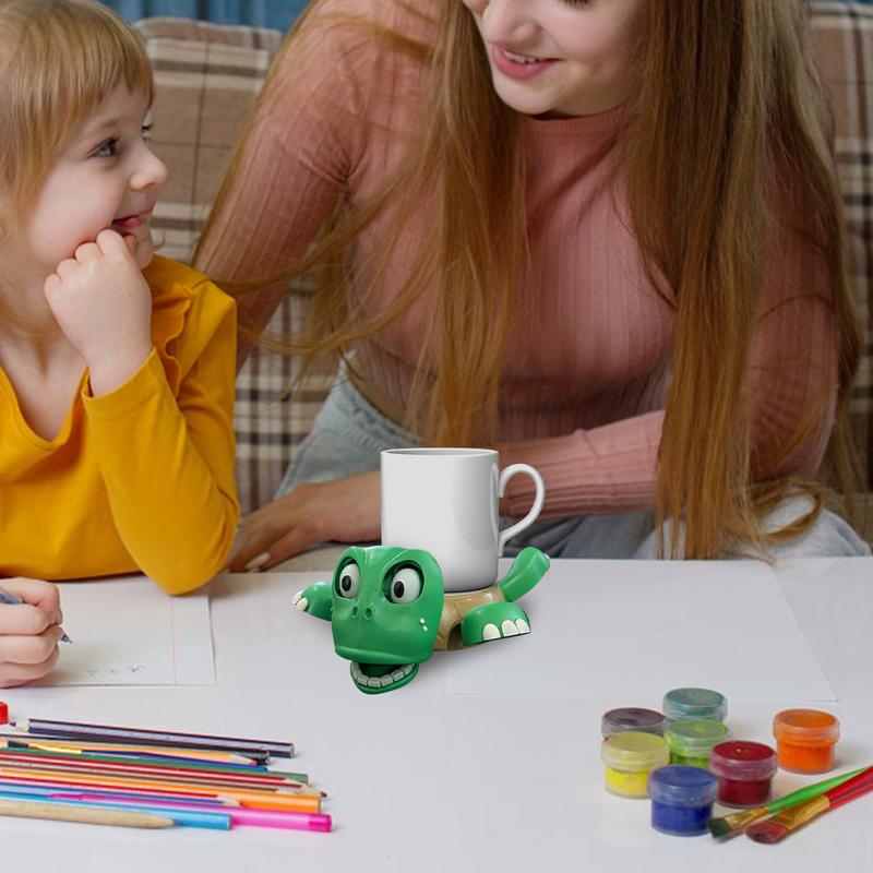Funny Turtle Coaster Cup Pad Creative Tea Coffee Mug Drinks Holder 3D Printed Cup Mat Insulation Pad Anti-scald Table Ornaments