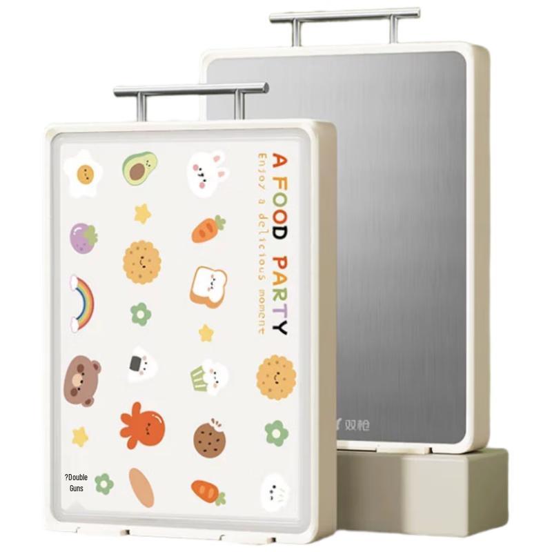 Shuangqiang Dual-Sided 304 Stainless Steel & Plastic Cutting Board
