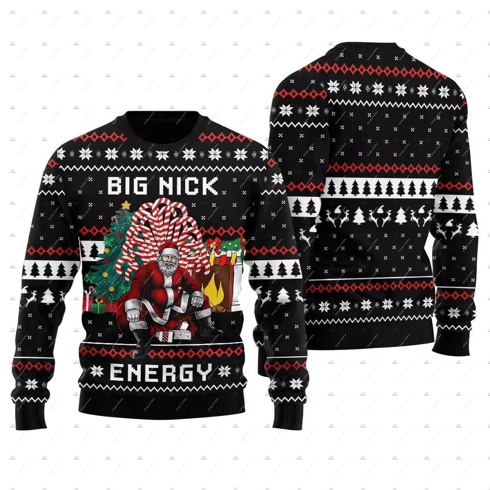 Christmas Cosplay Santa Claus Pet Anime Cartoon Skull Vintage Winter Ugly Sweater 3DPrint Harajuku Pullover Funny Long Sleeves X
