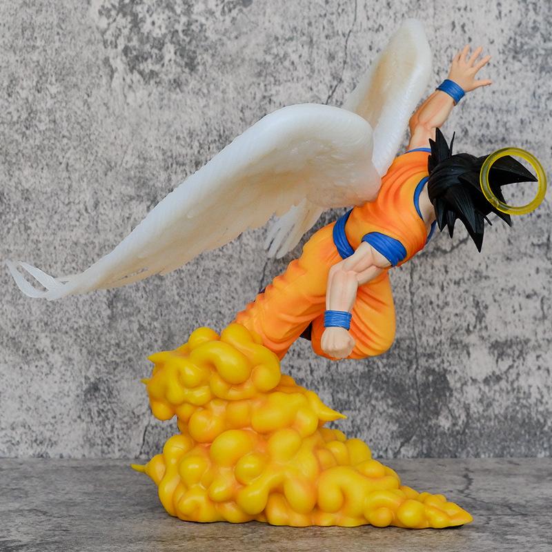 Anime Dragon Ball Z Super Saiyan Son Goku Angel Ver. GK PVC Action Figure Statue Collection Model Kids Toys Doll Gifts 29CM