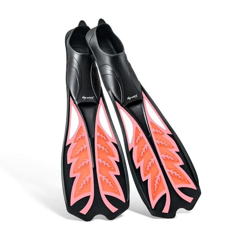 Adult Diving Fins Full Foot Scuba Swim Fins Anti-Slip Durable Snorkeling Gear Beach Training Practical Versatile