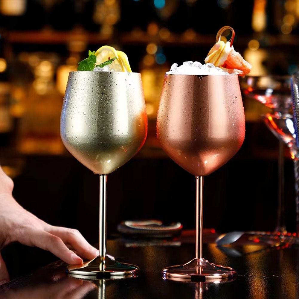 Unbreakable Stainless Steel Goblet Creative Metal Wine Glass Wine Goblet Drinkware  Party Supplies