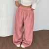 Women's Casual And Fashionable Elastic Waist Loose Wide Leg Pants