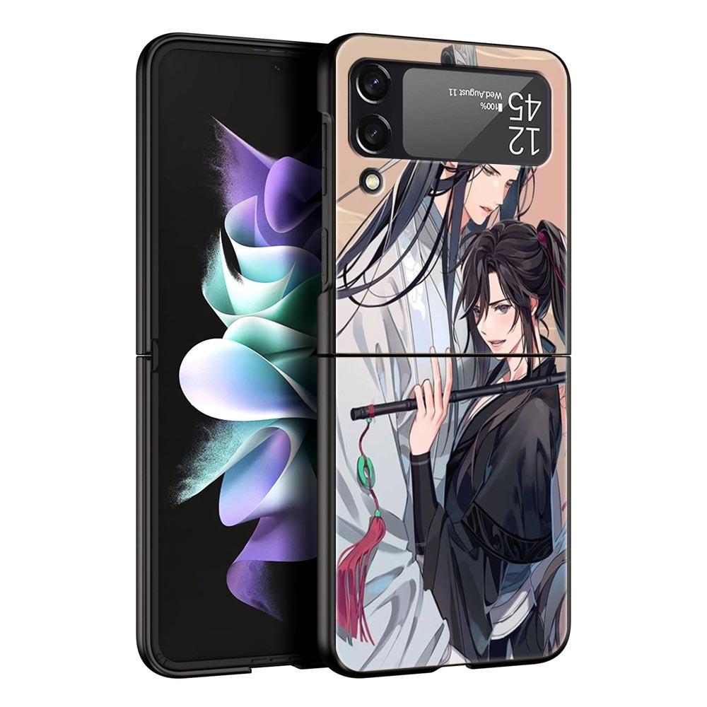 Anime Mo Dao Zu Shi Cute Z Flip 4 Phone Case For Samsung Z Flip 3 5G Black Hard Shell Galaxy ZFlip3 ZFlip5 Cover Folding Luxury