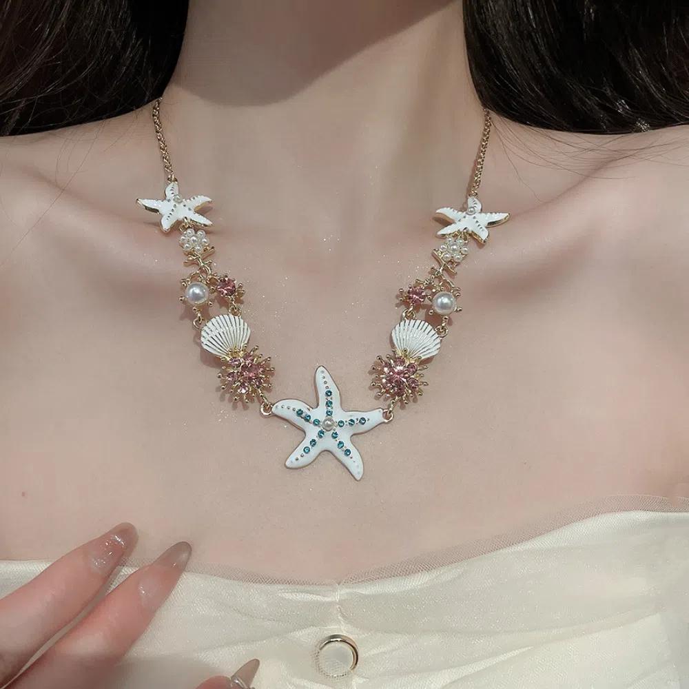 Ornaments Bohemian Shell Necklace Sea Series Starfish Beach Bracelet Shell Starfish Necklace  Women