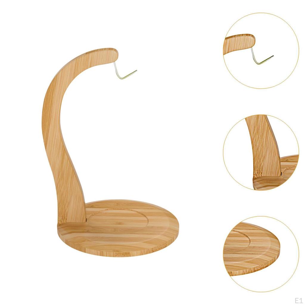 Banana Holder Stand Multifunction Portable Hook for Home Wood Color