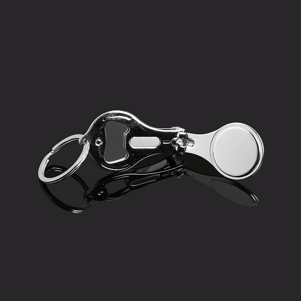Nail clipper keychain opener function car key holder