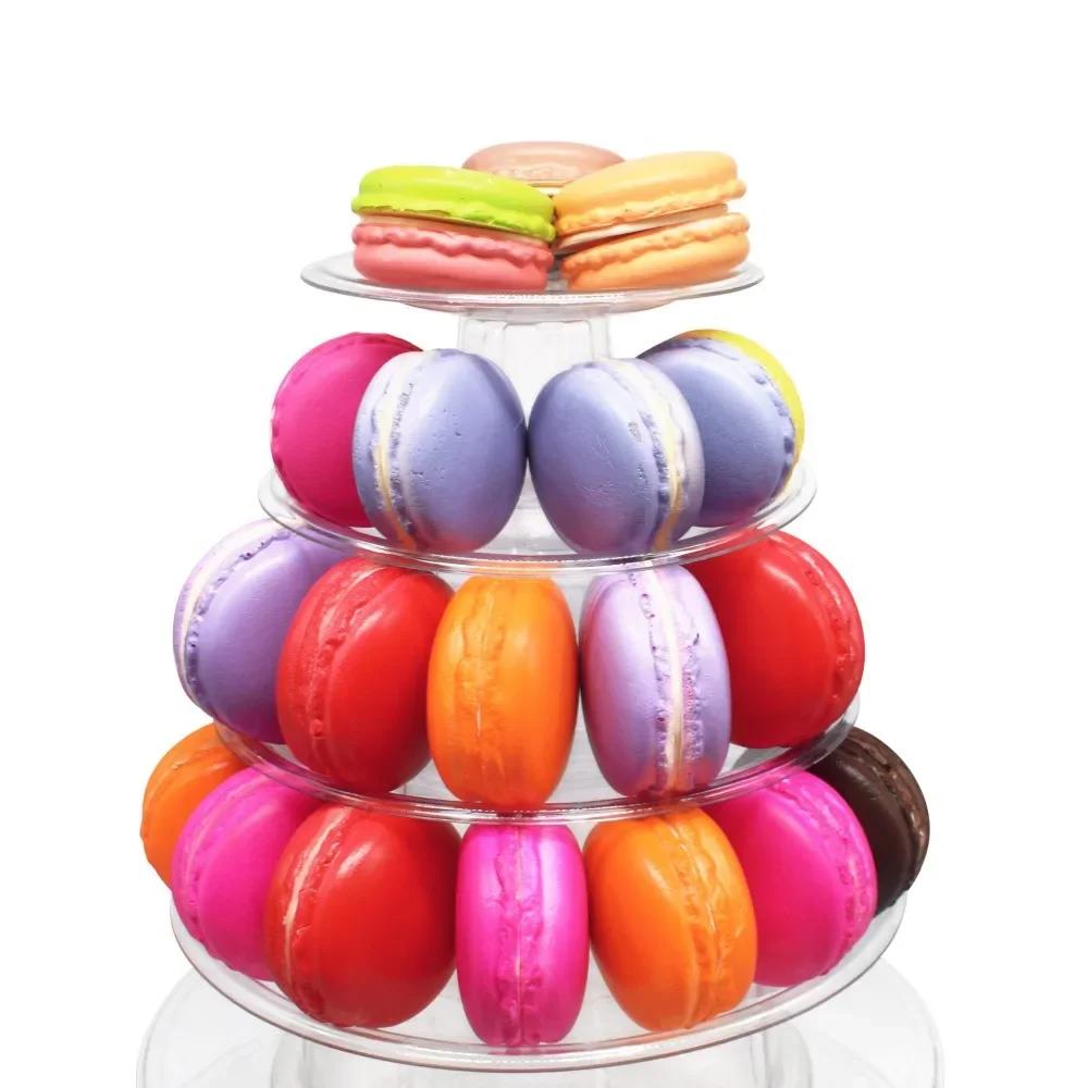 1pcsMacaron Display Stand Cupcake Tower Rack Cake Stands PVC Tray for Wedding Birthday Cake Decorating Tools Bakeware Cake Tools