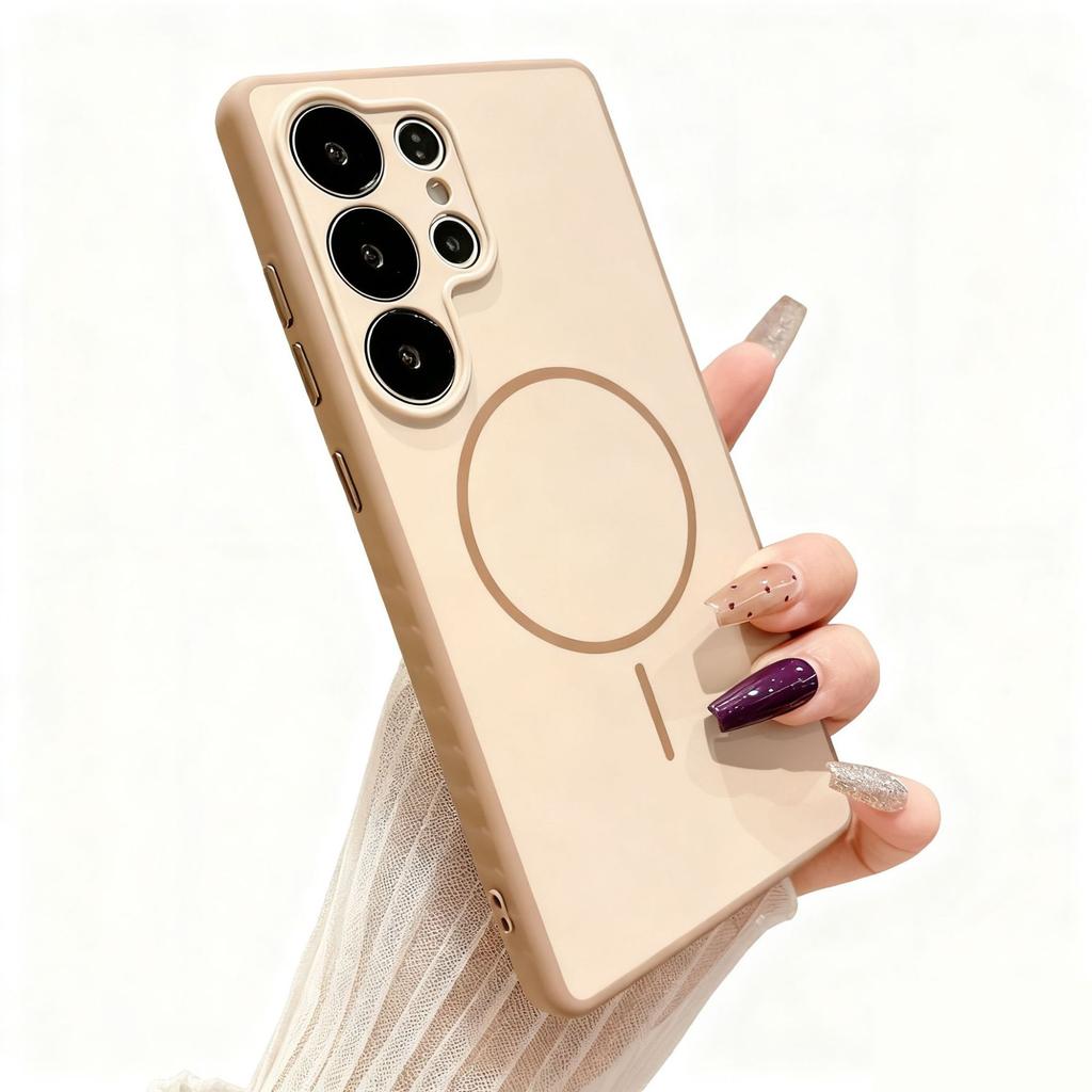 case for Samsung S26 S25 S24 S23 S22 ultra Matte skin magnetic suction protective case full coverage Wireless Charging plain