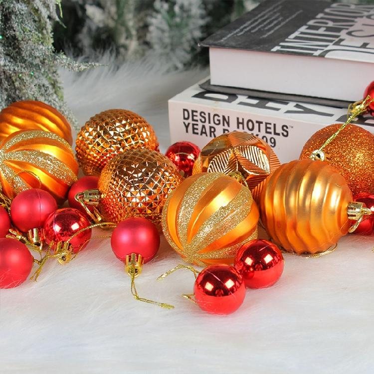 Christmas Tree Pendants Decorative Hanging Christmas Baubles Balls Ornaments Set