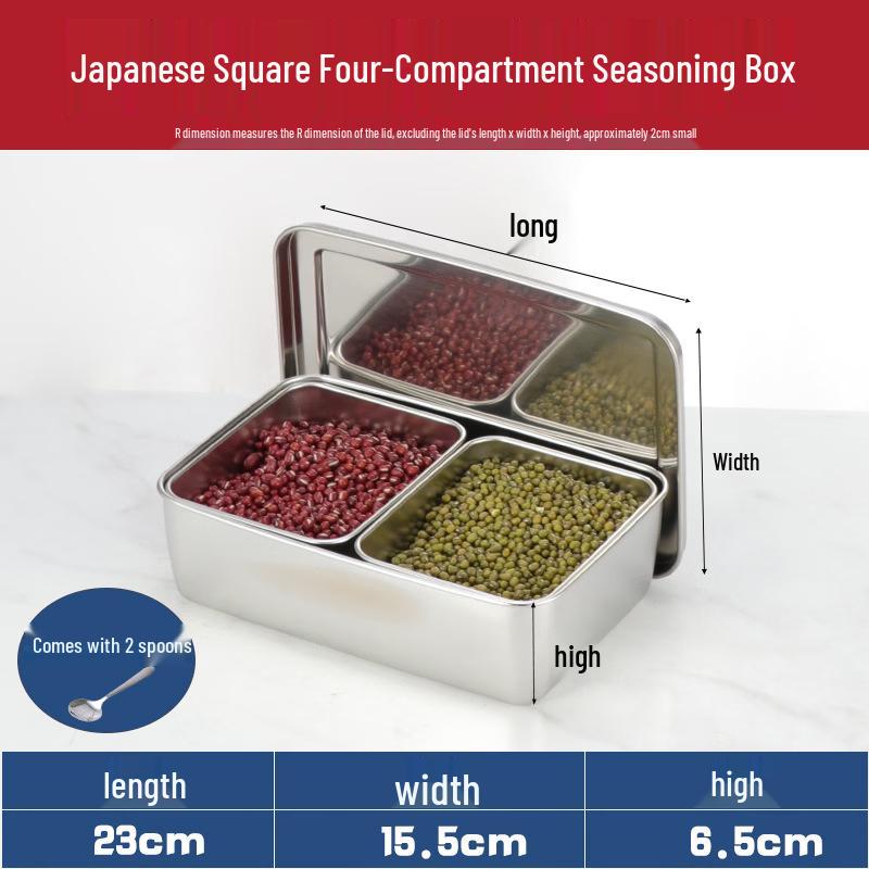 777 Stainless Steel Kitchen Condiment Storage Box