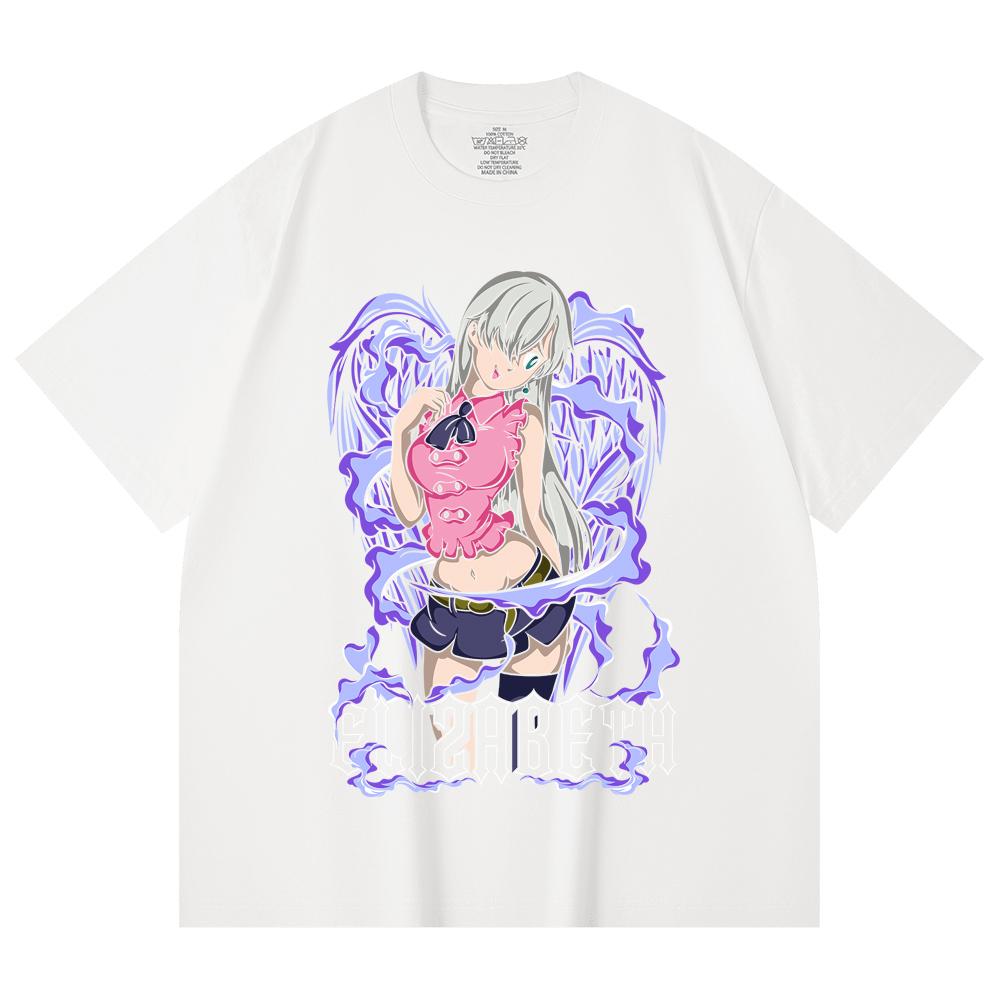 230 Gsm 100% Cotton Seven Deadly Sins V3 Elizabeth Print Unisex Heavy Cotton T Shirt